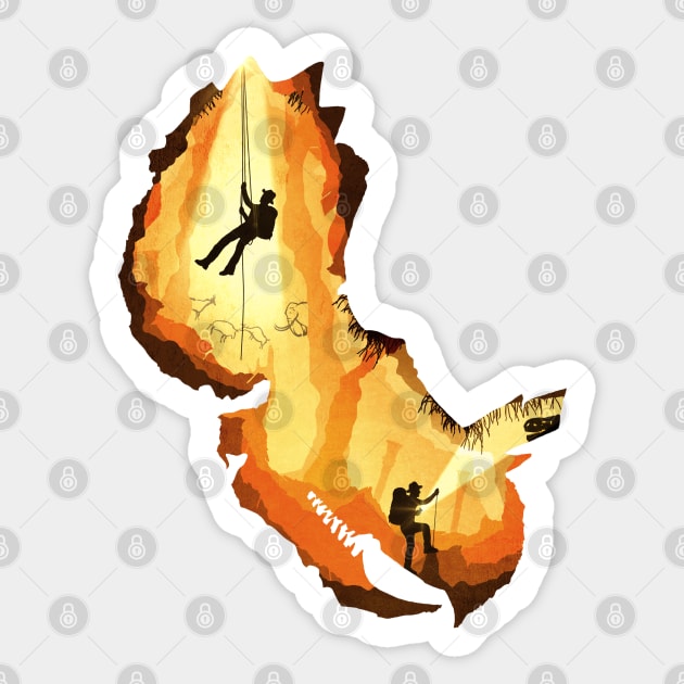 Explorers of the Past Sticker by DVerissimo